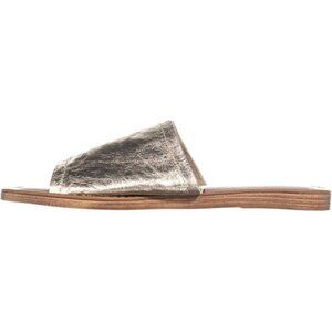 Bella Vita Women's TES-Italy Slide Sandal Heeled US 8.5 WW GOLD Leather